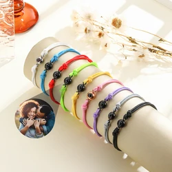 Custom Picture Projection Bracelet For Women Personalized Projection Photo Braid Bracelet Valentine's Day Memorial Gift Jewelry