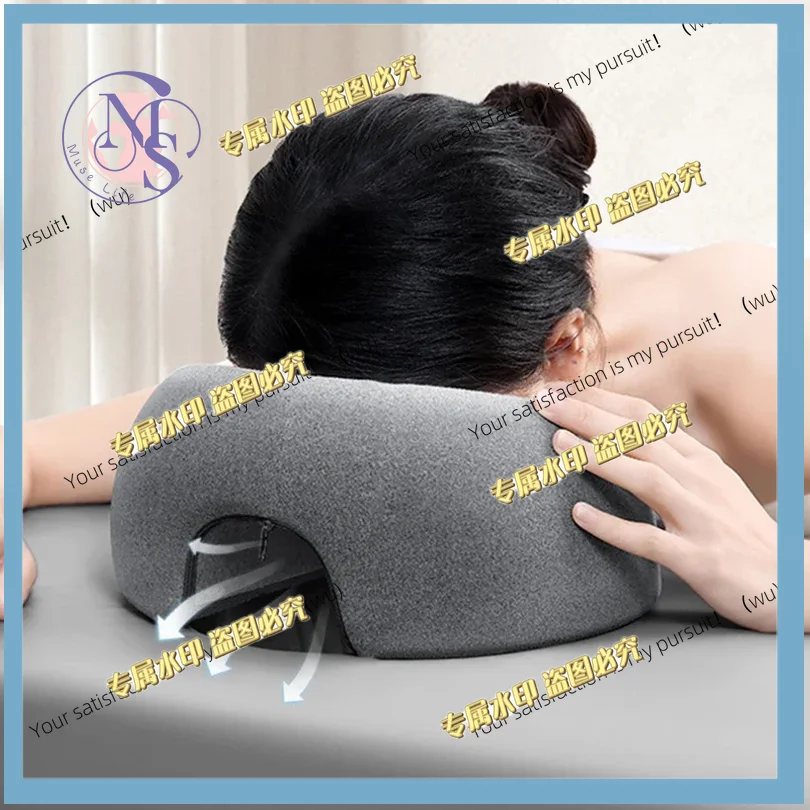 Prone pillow, comfortable support, memory cotton, ergonomics, home massage headrest, special for beauty salons