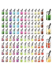 10/30Pcs Mixed Color Personalized Creative DIY Glass Artificial Pearl Milk Tea Pendant Accessories Suitable for Earrings Necklace Keychain Mini Milk Tea Cup Jewelry Accessories