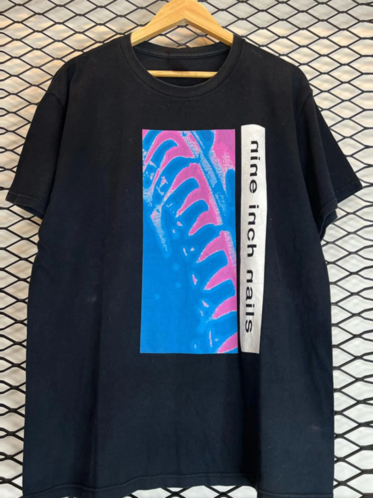 Nine Inch Nails Men's Short Sleeve T-Shirt Pure Cotton Band Print Casual Summer Fashion Youthful round Neck Loose Fit T-Shirt