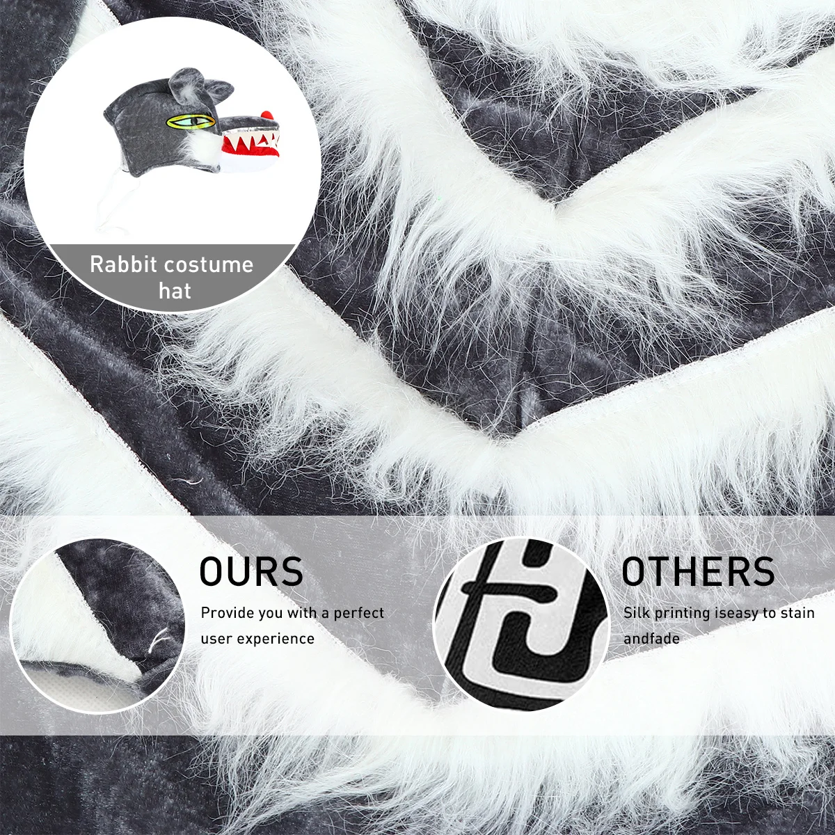 

1Set Kids Animal Cosplay Costume Complete Headgear Shoes Lightweight Easy Wear Stage Birthday Party Performance Costume