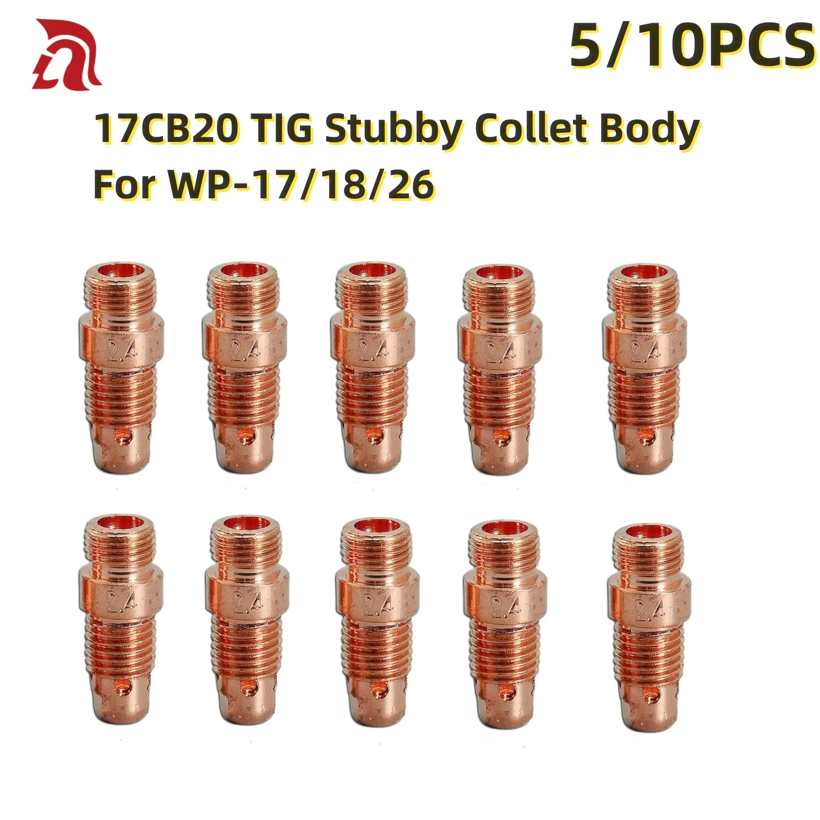 5/10Pcs TIG Collet Body 17CB20 1.0/1.6/2.4/3.2mm 0.040