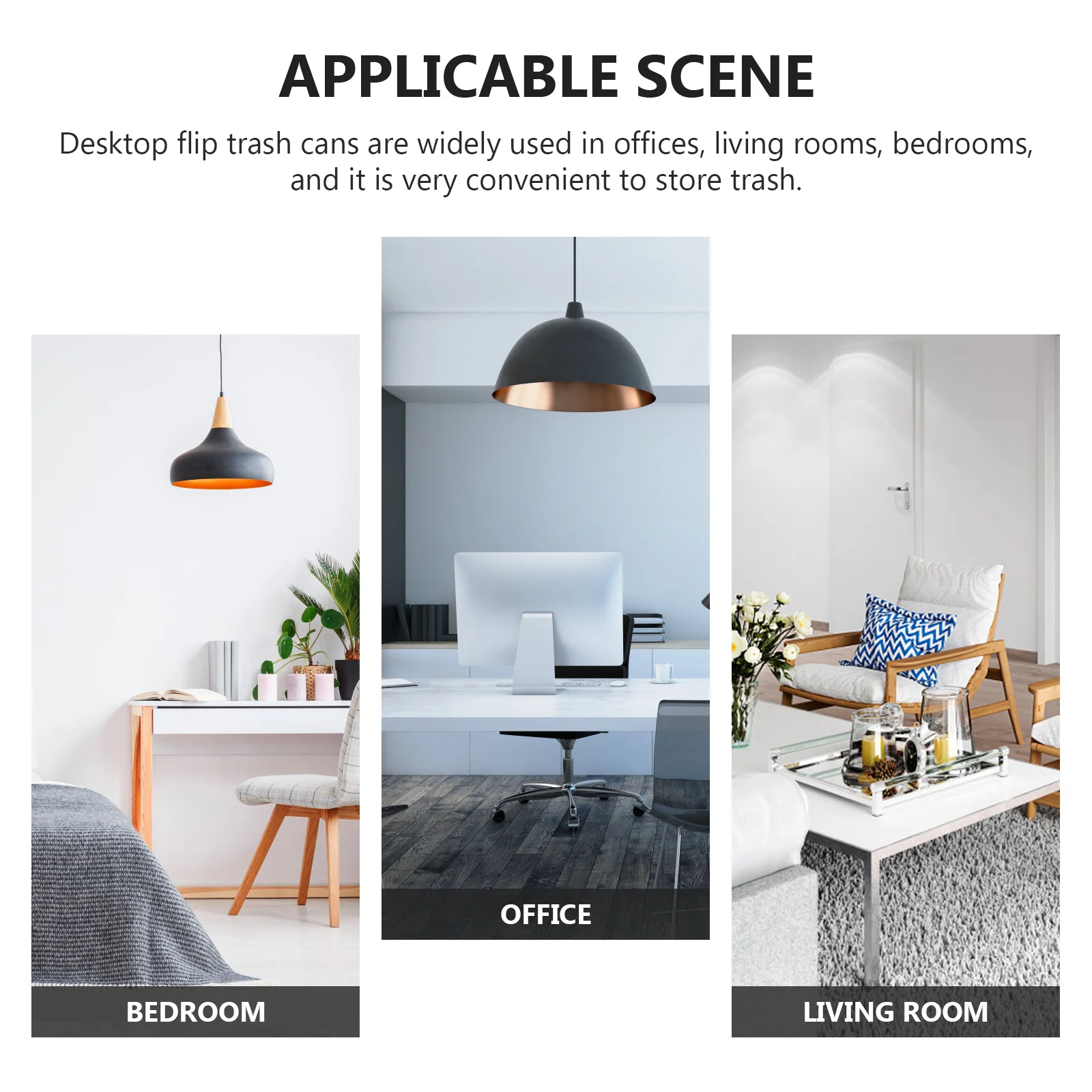 

1pc Mini Flip Top Trash Can Compact Desktop Garbage Bin For Office Home Small Waste Container Clamshell Type Plastic Storage Box