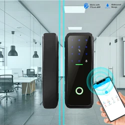 Smart Door Fingerprint Electric Lock Electronic Digital  Biometric finger print security Glass Password Card