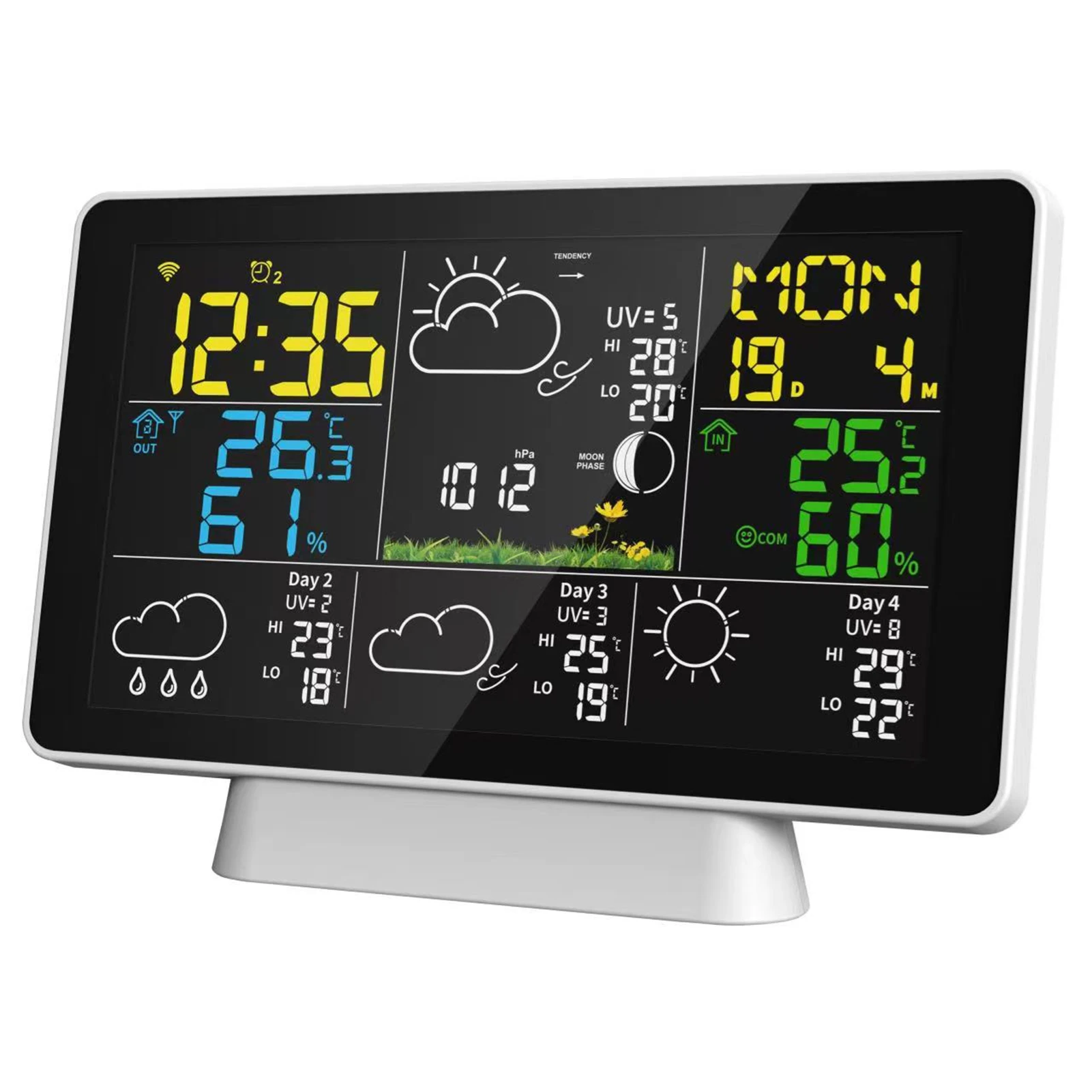 WIFI Digital Weather Station Wireless Indoor Outdoor Hygrometer Thermometer Temperature Humidity Display Monitor