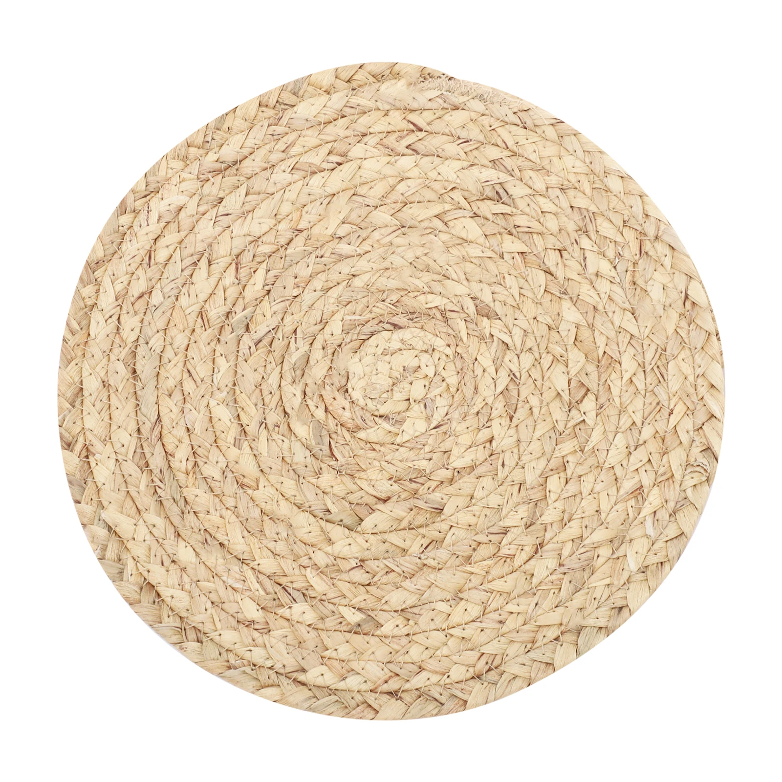 

40 шт. салфетки ручной работы круглые тканые коврики из водяного гиацинта салфетки с тканой поверхностью с круглым дном