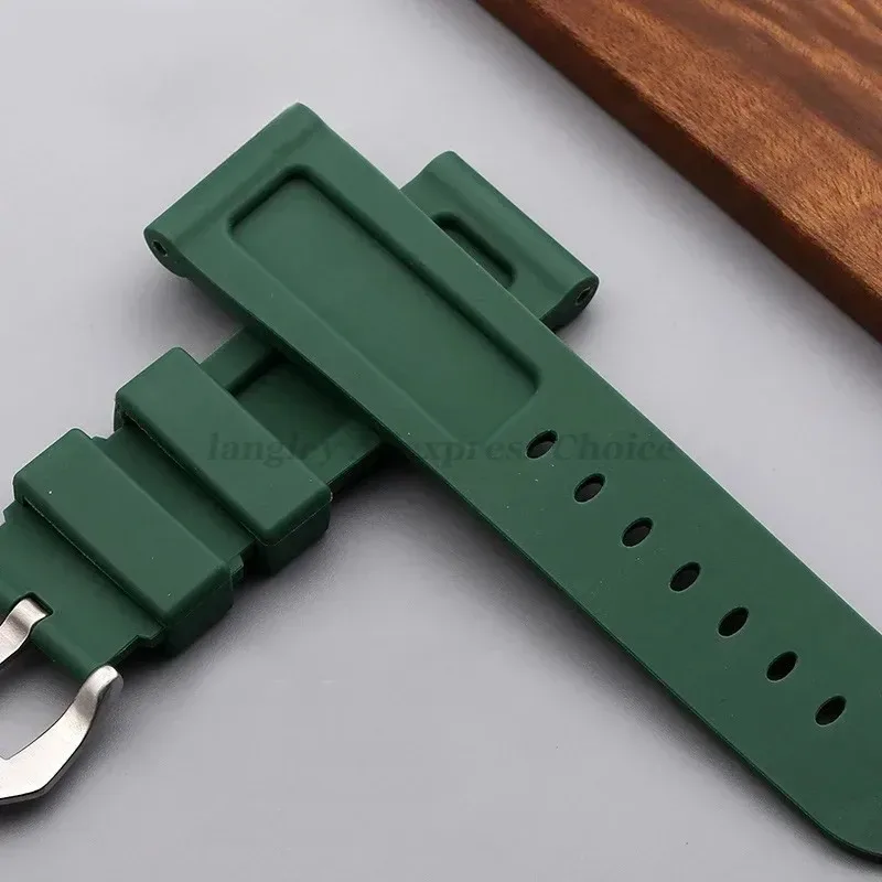 Correa de silicona para reloj Panerai, pulsera de goma de 20mm, 22mm, 24mm y 26mm, correa de repuesto deportiva para reloj Omega