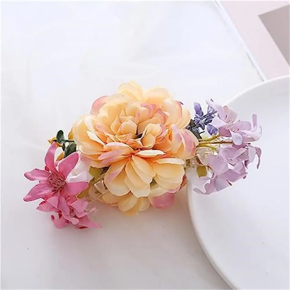 Romantic Flower Hair Clip Cloth Floral Hair Claw Bride Bridesmaid Hairpin Flower Clasp Headwear Women Party Wedding Headpiece