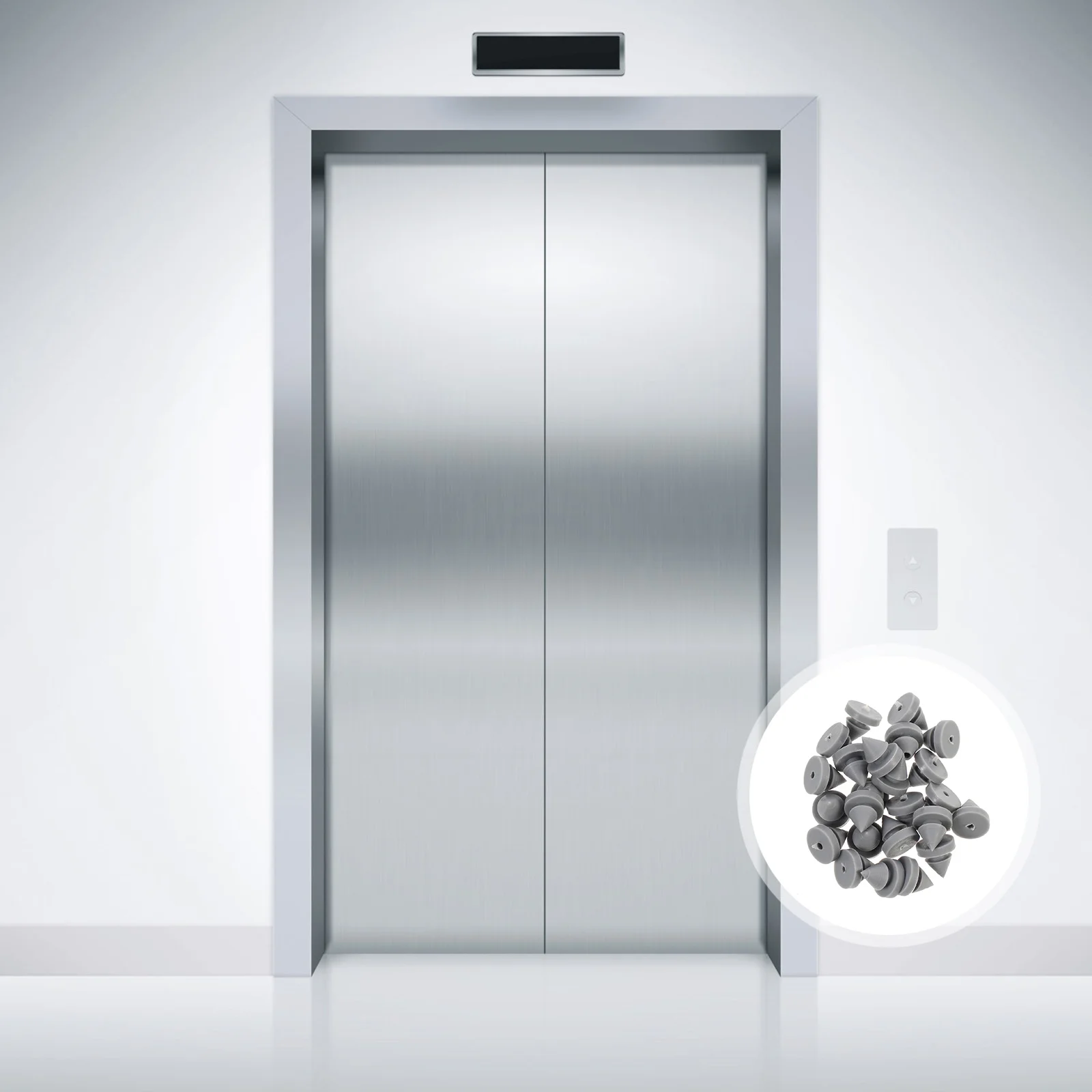 

25pcs Anti-Collision Silicone Rubber Plug Elevator Door Bumpers Heat Resistant Impact Absorption For Home Mall Furniture Legs