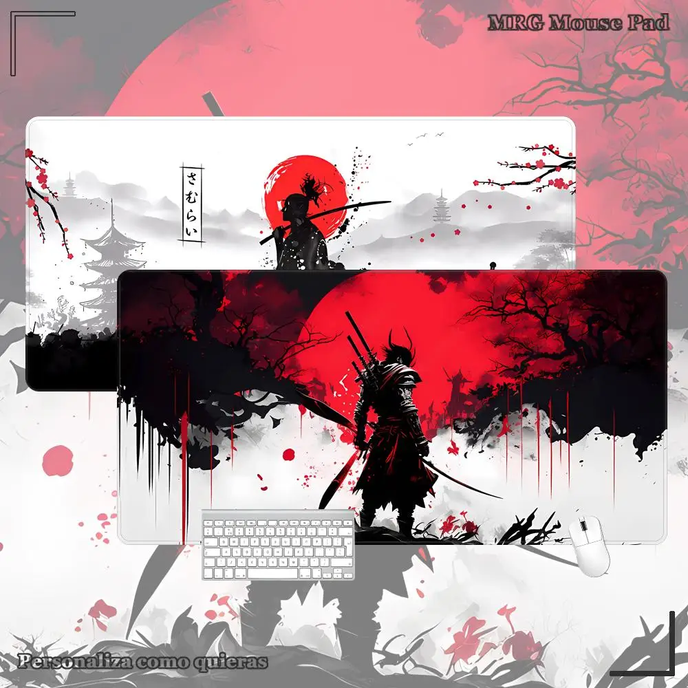 Tischset für die Arbeit, Schreibtisch, Mausteppich, Mauspads, Anime-Mauspad, Mauspad, 90 x 40 cm, Mauspad, Japan Samurai