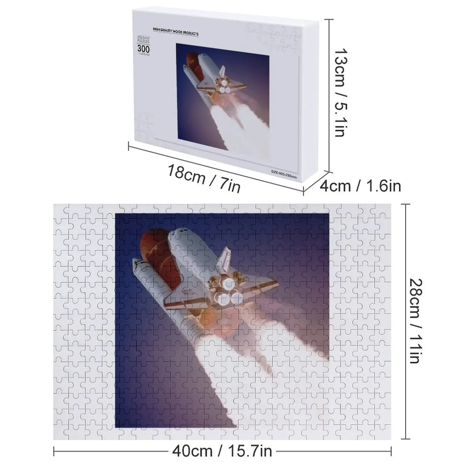 Puzzle Space Shuttle Puzzle con nome in legno Idee regalo personalizzate Puzzle