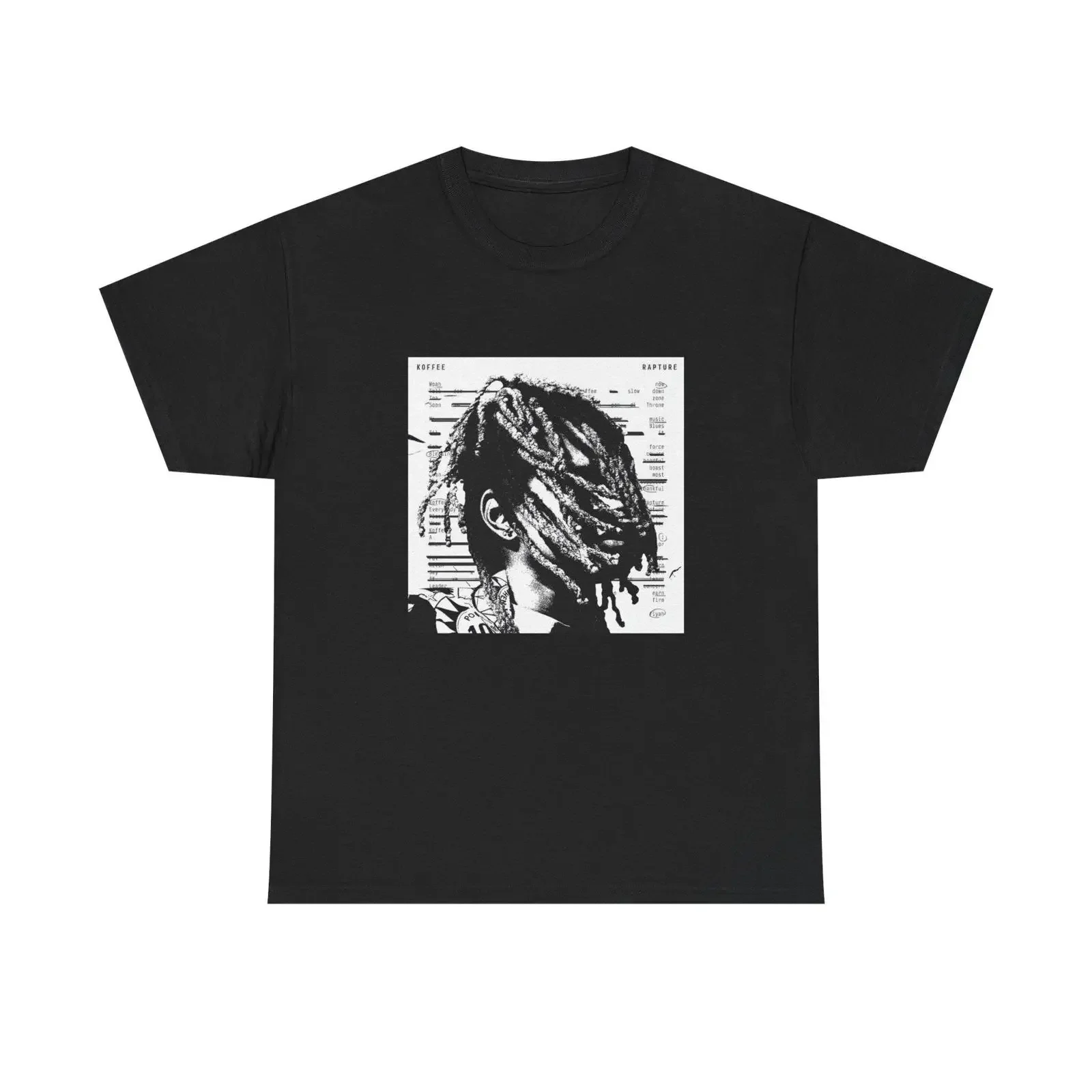 T-shirt Original Koffee Rapture Premium vintage délavé, respirant, streetwear, doux, polyvalent, élégant, légèrement masculin