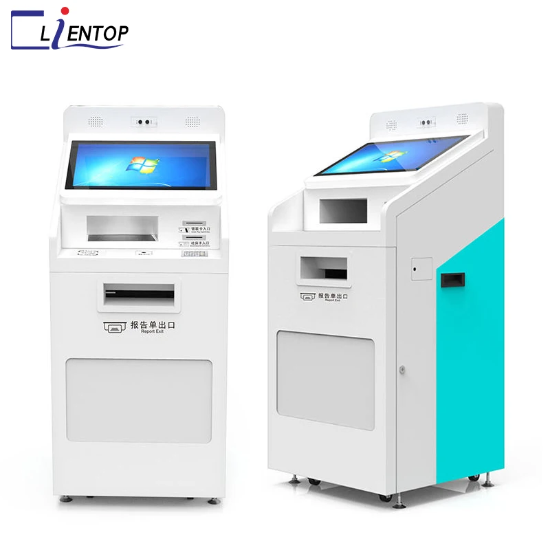 Custom Multi-function All In One Self Service Printing Kiosk Terminal Touch Screen Qr Scanner Pos Ticket Self Printing Station