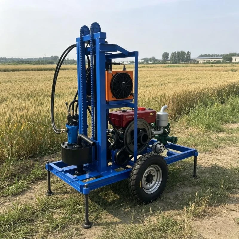 Trailer-Mounted Diesel Drill Machine 50m 100m 150m Depth Low Maintenance Design for Consistent Performance
