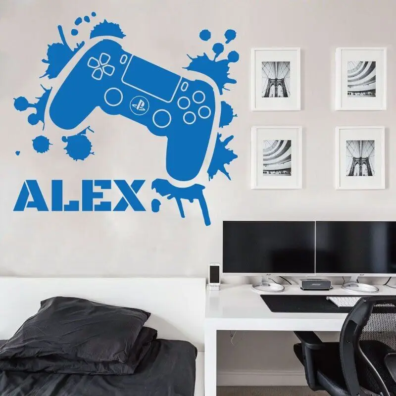 Customizable Name Game Wall Sticker Host Game Studio Anchor Live Room Game Room Decoration Vinyl Sticker Unique Gift of Children