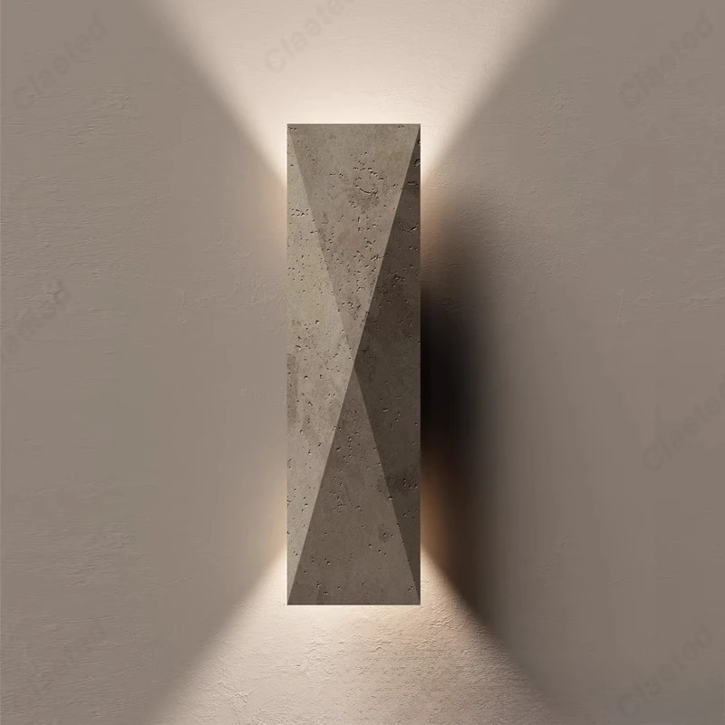 

Creative Retro LED Yellow Cave Stone Art Wall Lamp Bedroom Living Room Corridor Stair Lighting Lamps