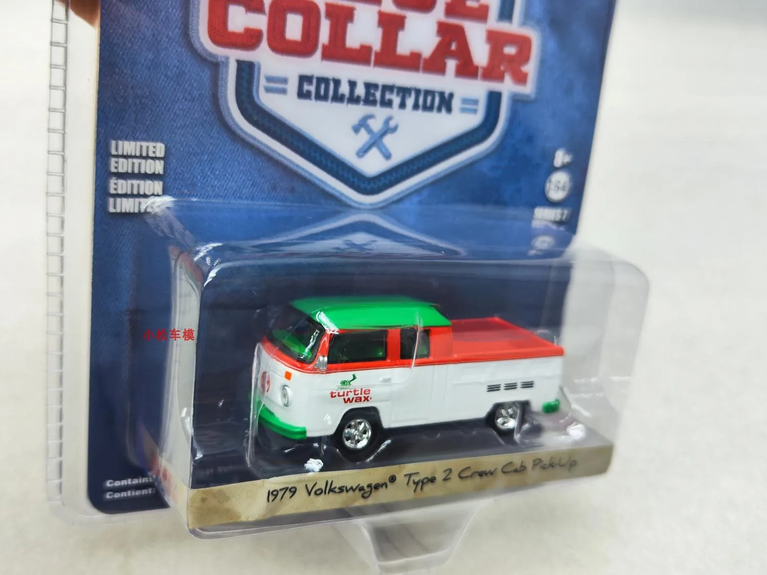 

1:64 Blue Collar Series 7-1979 Type 2 Crew Cab Пикап Литой автомобиль из металлического сплава Модель автомобиля Детские игрушки Коллекция подарков