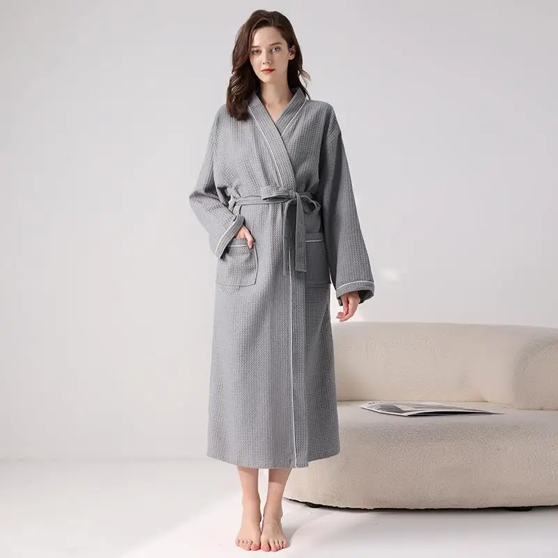 綿ホテルカップルバスローブ高吸収性メンズローブホーム快適なパジャマ-スタイル女性のバスローブドレス