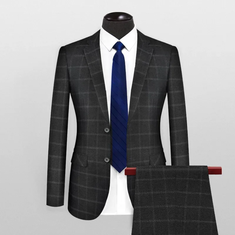 Traje de negocios ajustado de estilo coreano, 10273