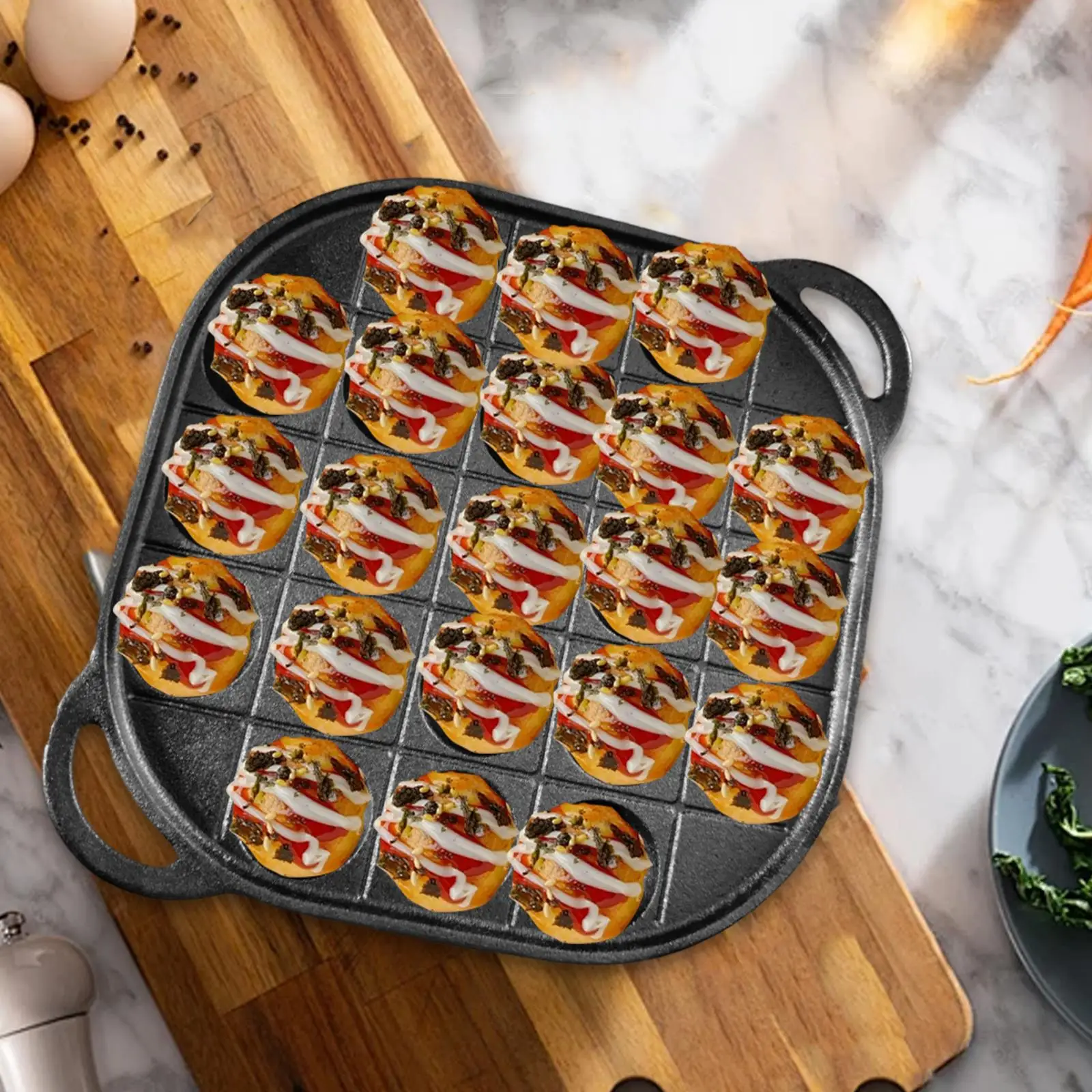 

Japanese Takoyaki Maker Pan Multipurpose Cooking Plate Meatball Grill Pan