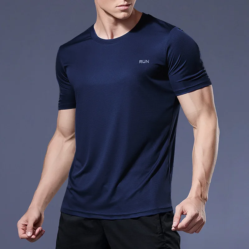 Men's Compression Sport T-Shirt Gym Workout Training Running Shirts Quick Dry Short Sleeve Tee Tops Sportswear Soccer Jersey Men