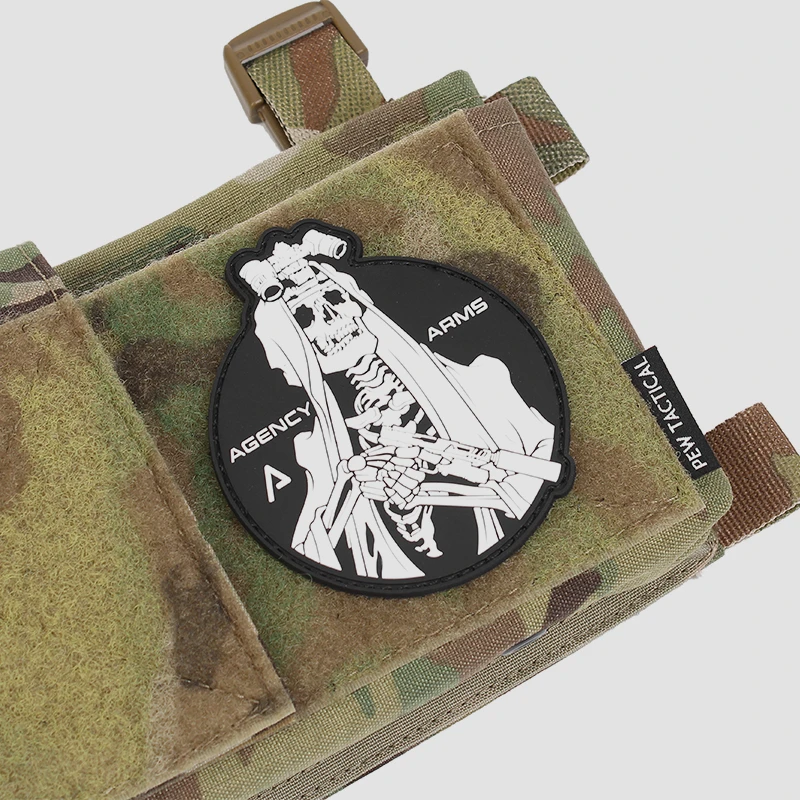 Skull AA Urban Reaper PVC Luminous Patches Skeleton 3D Fight Weapons Military Night Vision Device Helmet Outdoor Badges for Vest