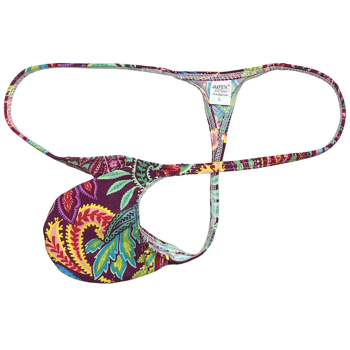 G-String Men's Underwear Thong Brief Sexy Tiny Male String Slip Bikini Low Profile Pouch Beach Micro Tangas Silky Smooth Floral