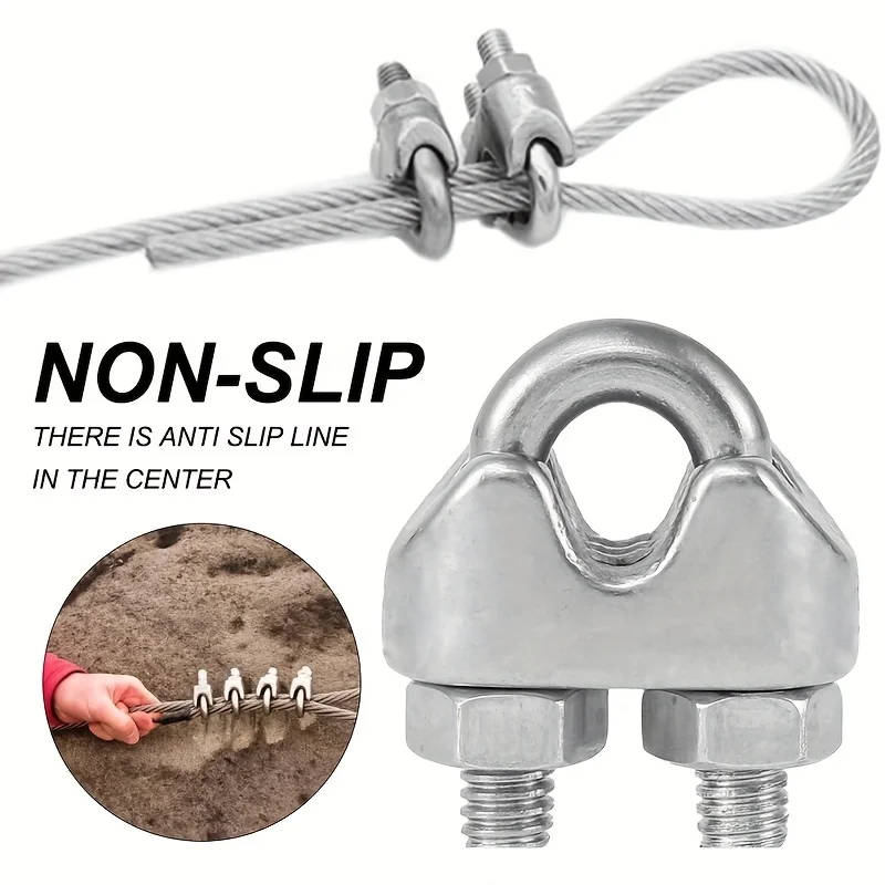 5pcs  Heavy-Duty 304 Saddle Fasteners for Secure Cable Management, Cable Management | Ushaped Clamps | Fasteners