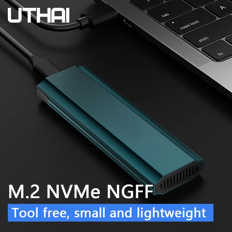 

UTHAI M16 SSD-диск без инструментов, корпус твердотельного накопителя с двумя протоколами NGFF/NVME 20G/10G/5G Type-C 3,1, корпус твердотельного накопителя