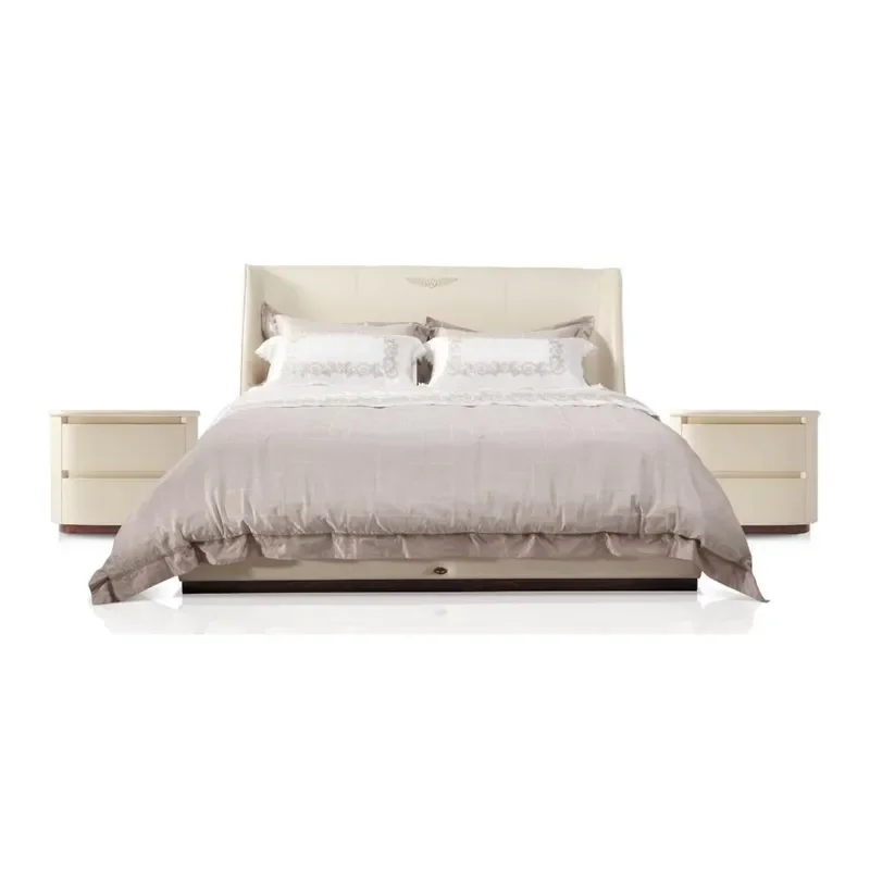 Hotel Room Furniture Set Upholstered Bed Matching Nightstand Guest Room FF E Project Complete Bedroom Suite Modern Design