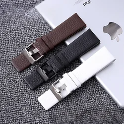 For Diesel Comfortable Soft Litchi Pattern Watchband Genuine Leather Dz4343 Dz4323 Dz7406 Panerai Men 22 24 26mm Watch Strap