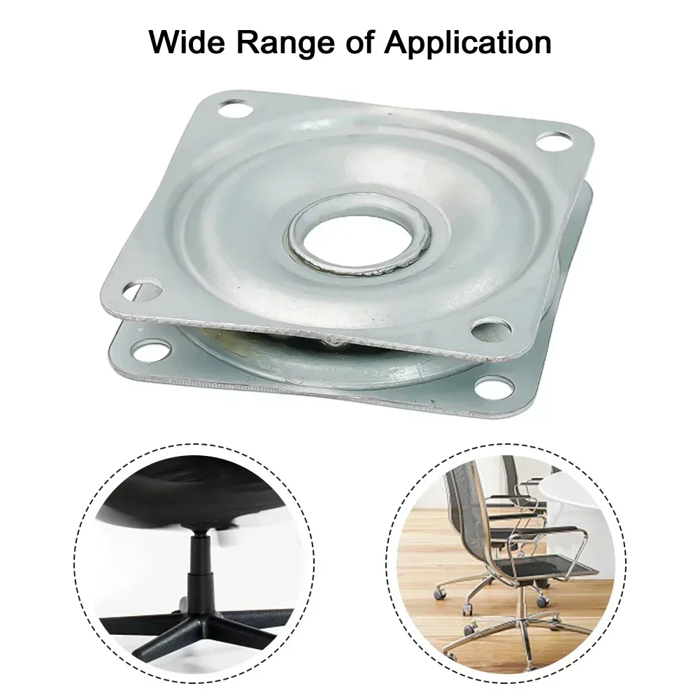 2/3/4 Inch Swivel Plates Bearing Swivel 360 Degrees Rotating Rolling Bearing Turntable Display Stand Galvanized Sheet Hardware