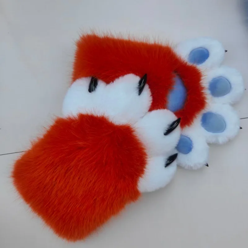 Cat Claw Gloves Plush Cosplay Beast Costume Simulation Pad 2