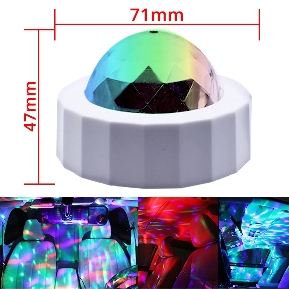 1x Fashion Car Roof Star Light Interior LED Starry Atmosphere Ambient Projector Auto Decoration Night Home Decor DJ Music Light