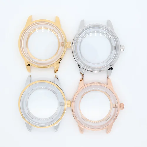 Imagen 2 del producto Caja de reloj mecánico NH35 NH38 para Presage de plata, 40MM, tiempo de cóctel, piezas de repuesto para Mods Seiko