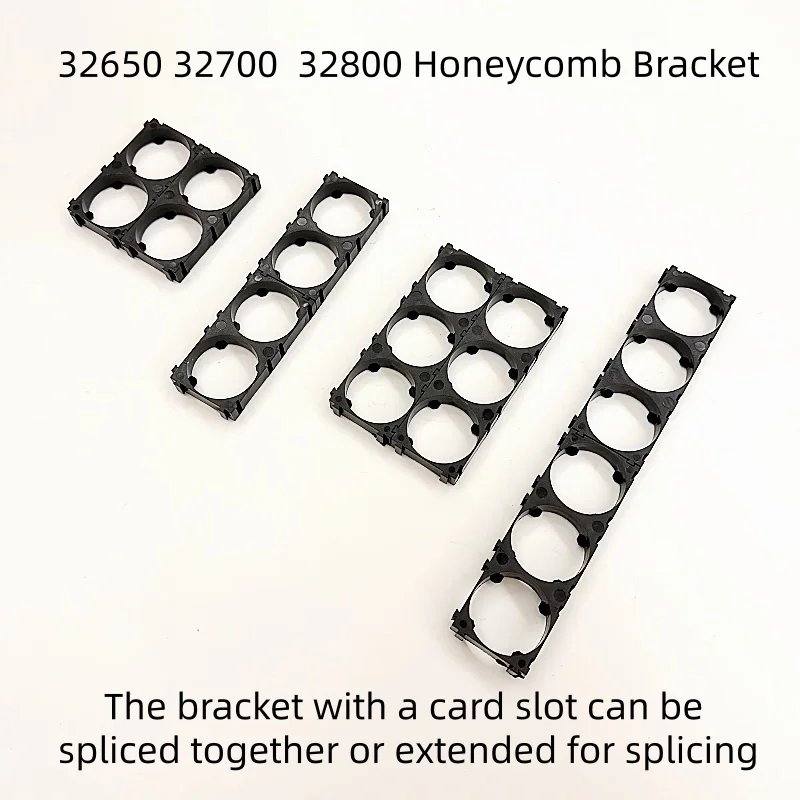 10PCS Lithium Battery Bracket Set 32650 33140 with Splicing Buckle Cylindrical Cell Connection Seats for Battery Combination