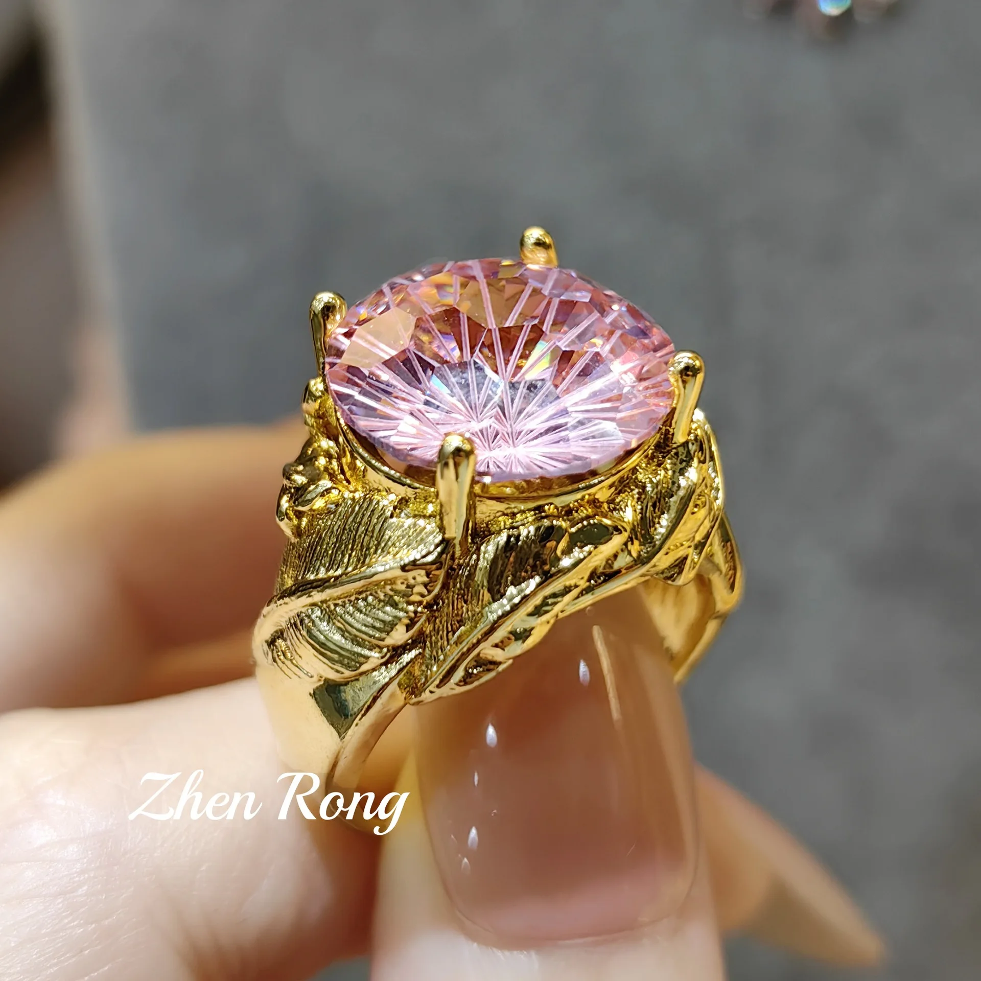 Delicate Luxury Palace-style Firework Cut CZ Adjustable Rings for Women Upscale Princess Eternity Rings Party Statement Jewelry