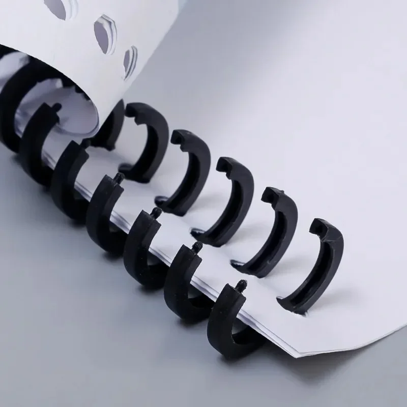 30 Holes Detachable Plastic Loose-leaf Paper Book Circles Ring Scrapbook Album Binder Spiral A4 A5 B5 Notebook Binding Clips