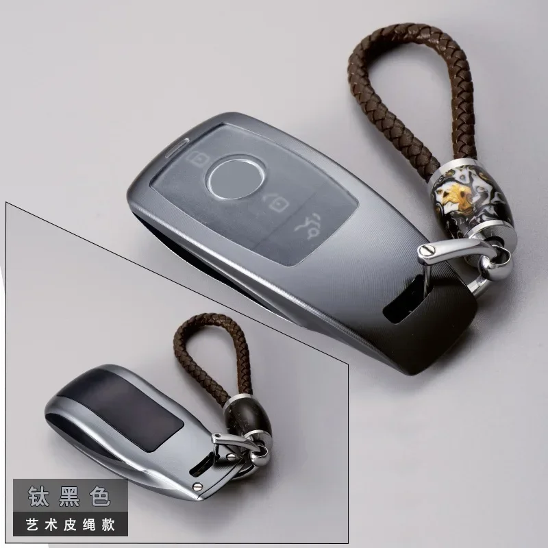 High Quality Aluminium Alloy Key Case Purse For Mercedes Benz E-class C-class S-class Car Key Ring Full Cover Metal Wallet