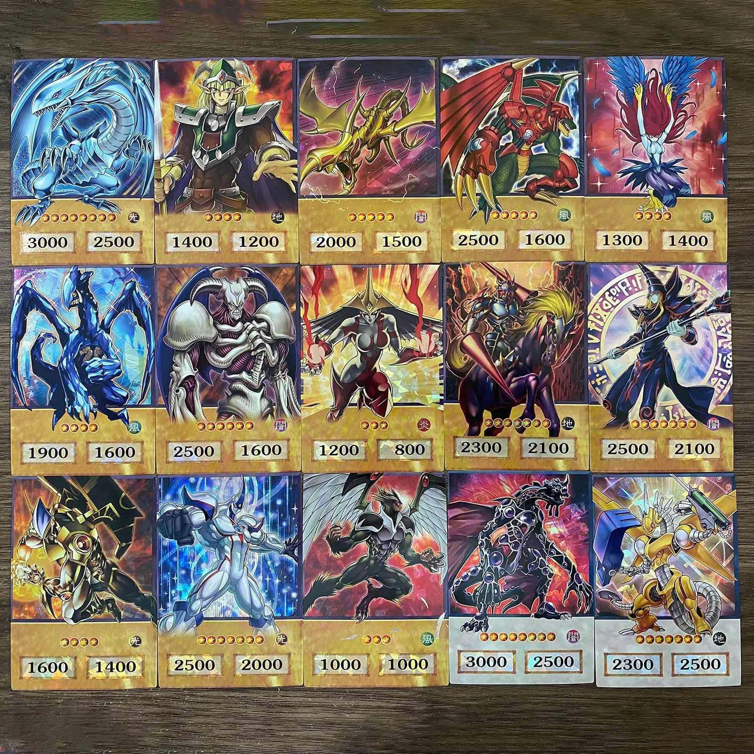 100 Stück Yu-Gi-Oh Anime-Stil Karten Blue Eyes Dark Magician Exodia Obelisk Slifer Ra Yugioh DM Klassische Proxy DIY Karten Geschenk – Detail 2