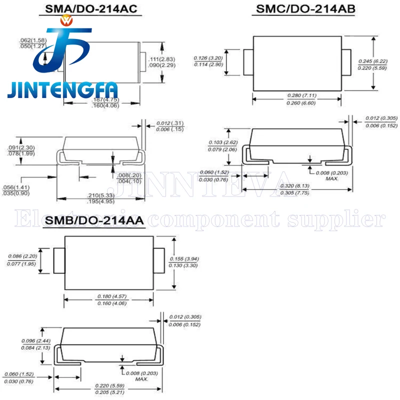 

2000 шт. SS14 SS24 SS34 SS16 SS26 SS36 SS110 SS210 SS310 SS54 SS56 SS510 1A 40 В SMA DO-214AC SMD диоды Шоттки