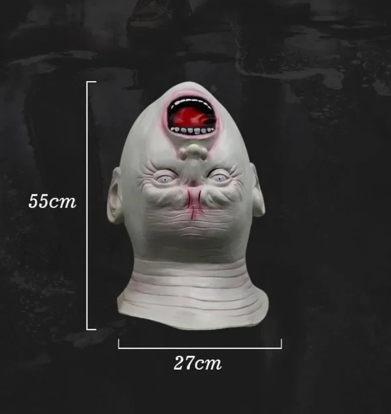 Máscara de cabeça cheia para festa de fantasia de Halloween - Design de alienígena fantasma de cabeça para baixo para eventos temáticos e máscaras