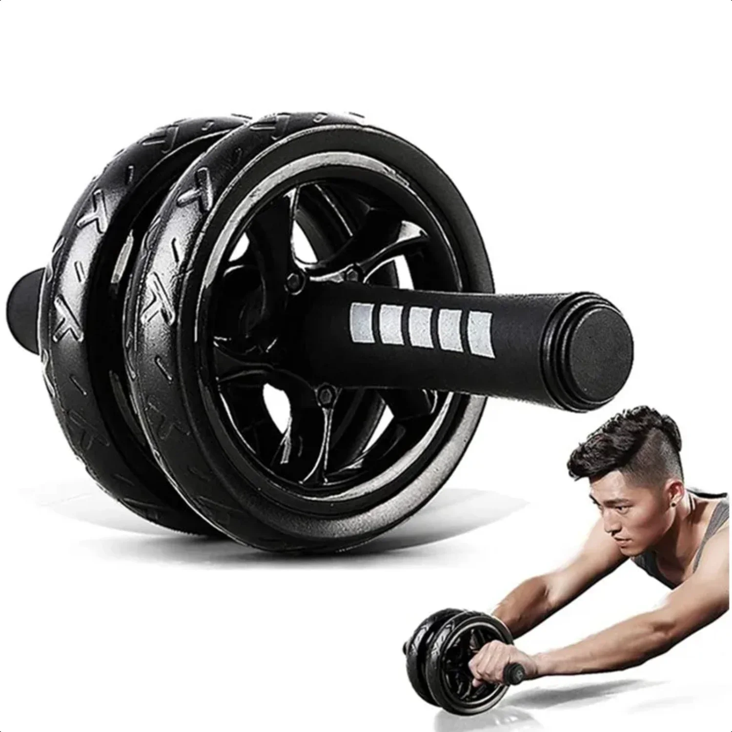 AB Roller Wheel Roller Keep Fit Wheels  Crunch Artifact  Noise Abdominal Training Equipment  Gym Strength Workouts