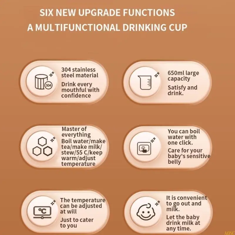 A0NCトラベルケトル電気ウォーターボイラー沸騰乾燥保護コーヒーミルクウォーマー