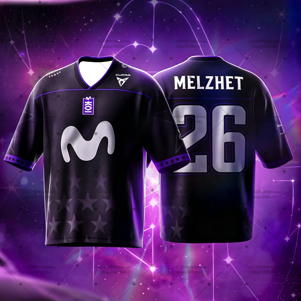 2026 MKOI Elyoya Movistar KOI Esports Team WORLDS MKOI Trikot Herren Damen Atmungsaktives Freizeit-T-Shirt für Gaming-Match-Enthusiasten – Detail 6