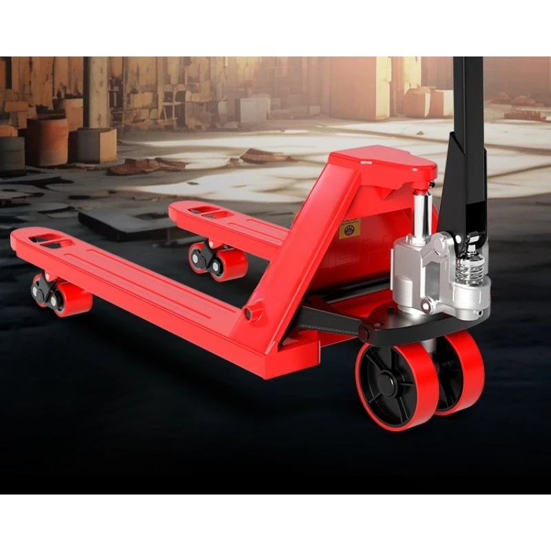 Forklift Manual Hydraulic Transporter 2/3/5 Ton Extended Pallet Loading and Unloading Truck Push Floor Ox Mini Trailer