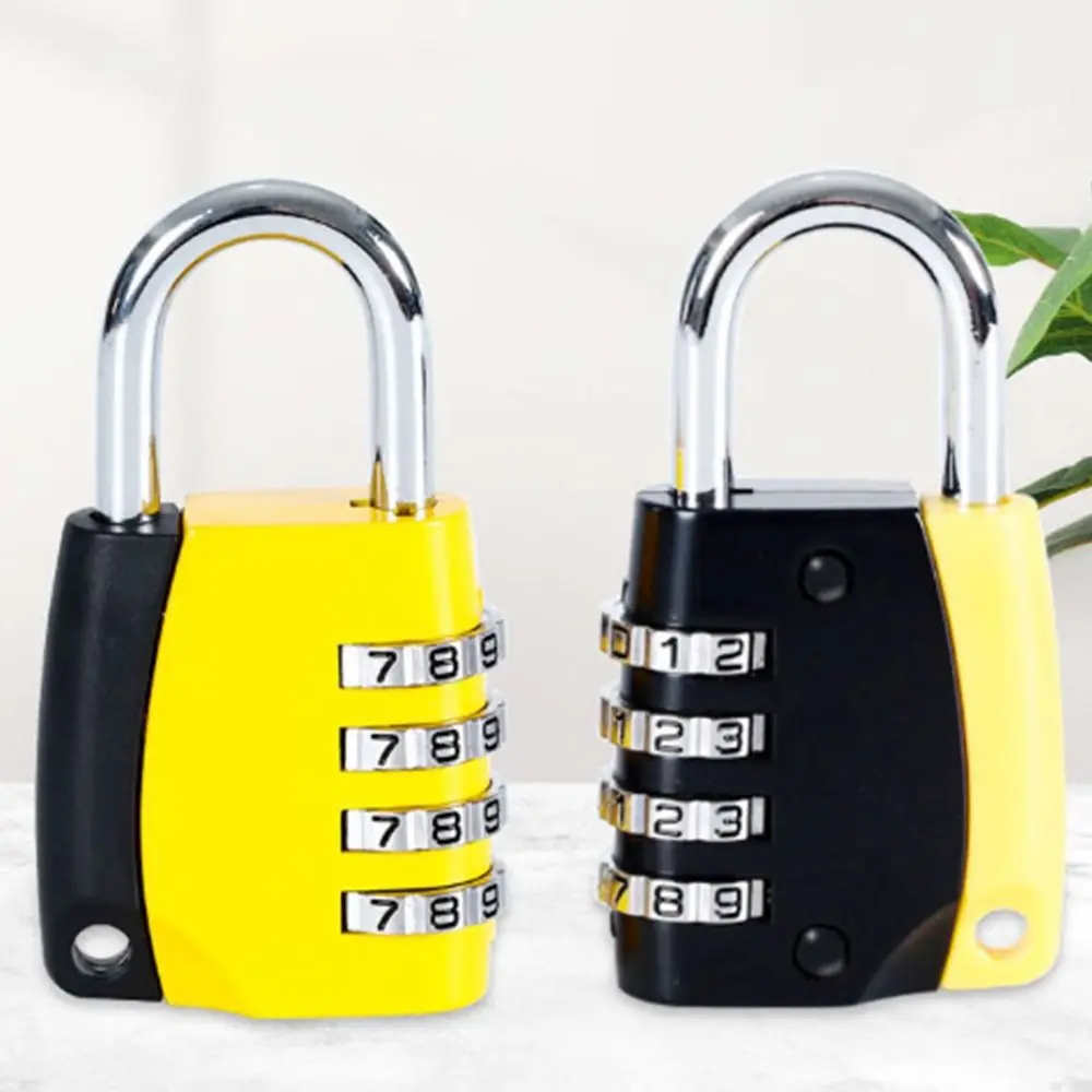 Security Combination Lock 4 Dial Digit Backpack Zipper Lock Dormitory Cabinet  Lock Luggage Padlock Password Lock