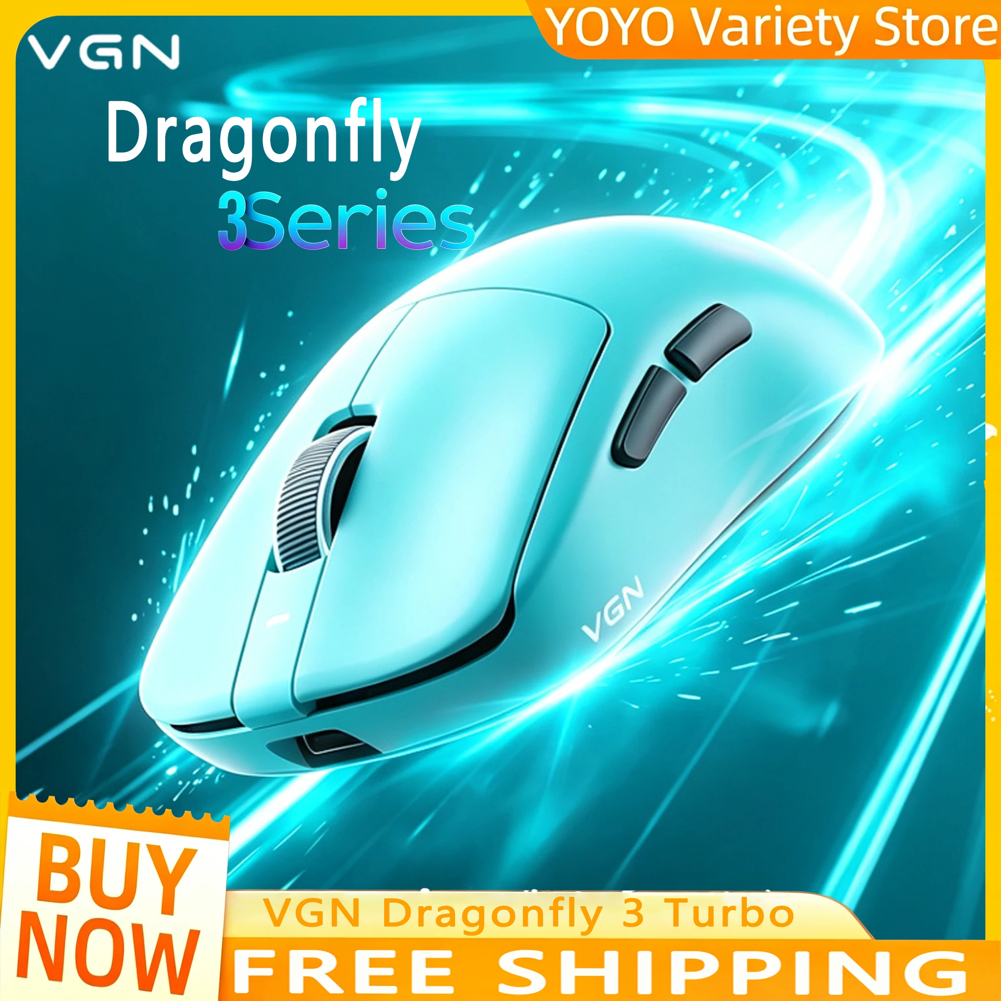 Vgn Vgn Dragonfly 3 Turbo Wireless Gaming Mouse Paw3955 Sensor Tri Mode Lightweight 8000Hz Long Battery For Esports Gamers - Aliexpress Deal