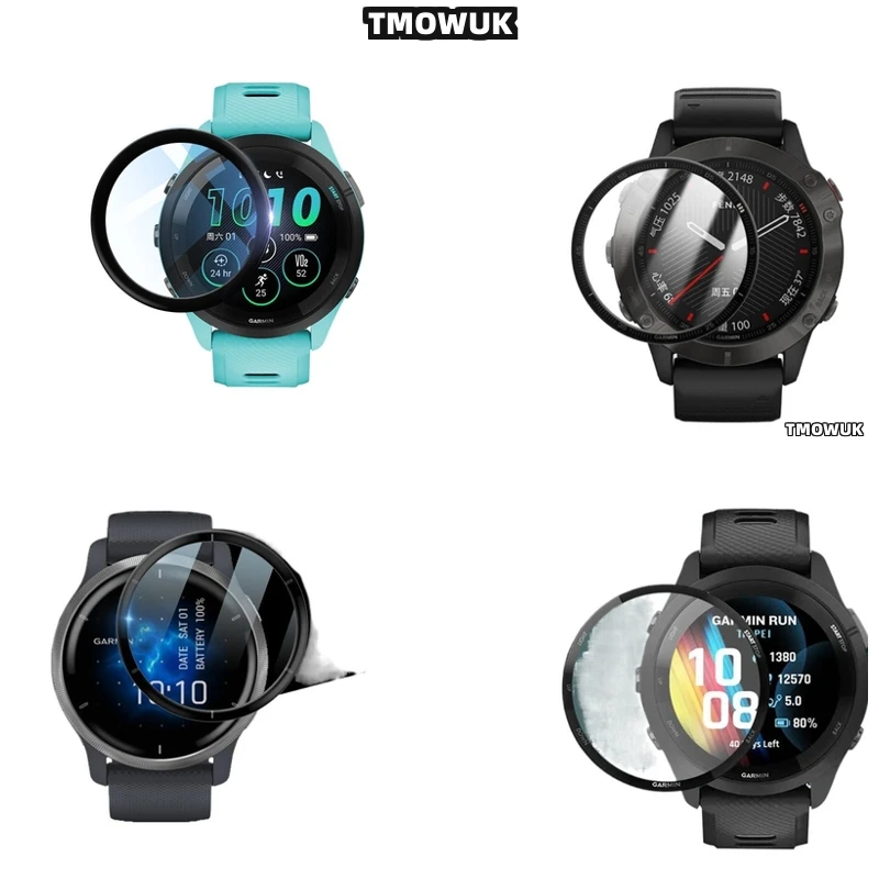 

For Garmin Forerunner 57 945 955 965 970 42mm 47mm - Soft Flexible 3D Curved Anti-Scratch Screen Protective Film, Full Cover PMM