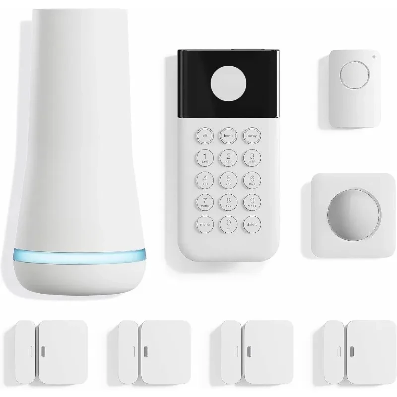 Wireless Home Security System - Optional 24/7 Professional Monitoring, White